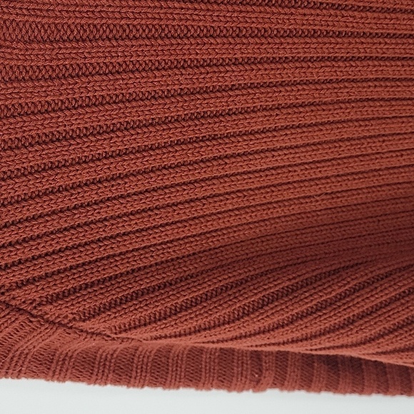 Urban Outfitters Maroon Peekaboo Sweater Top 100% Cotton Size M - Picture 5 of 12